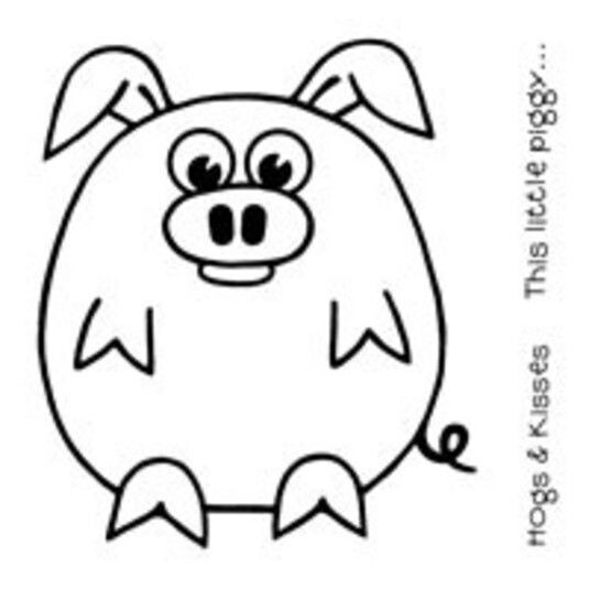 Woodware Crafts Acrylic Stamp Set - THIS LITTLE PIGGY