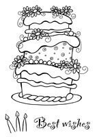 Woodware Crafts Acrylic Stamp Set - HUGE CAKE &amp; CANDLES