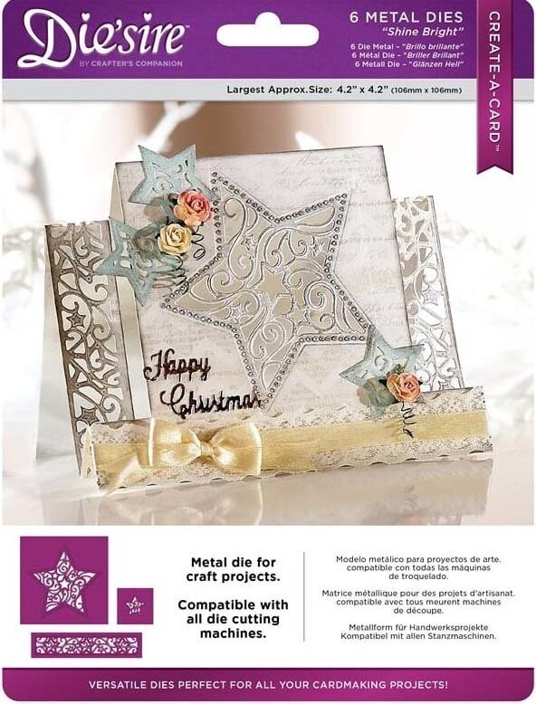 Die&#39;Sire Create A Card Christmas Cut In Die - SHINE BRIGHT