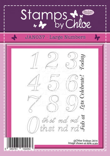 Stamps by Chloe JAN037 Large Numbers **Less Than Half Price**