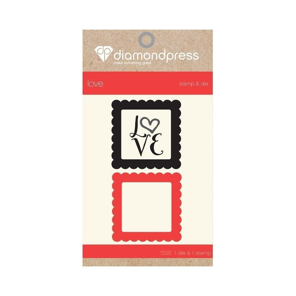 DIAMOND PRESS Die &amp; Stamp Set - LOVE