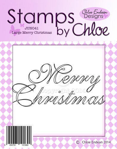 Stamps by Chloe JUN041 Large Merry Christmas **Half Price**