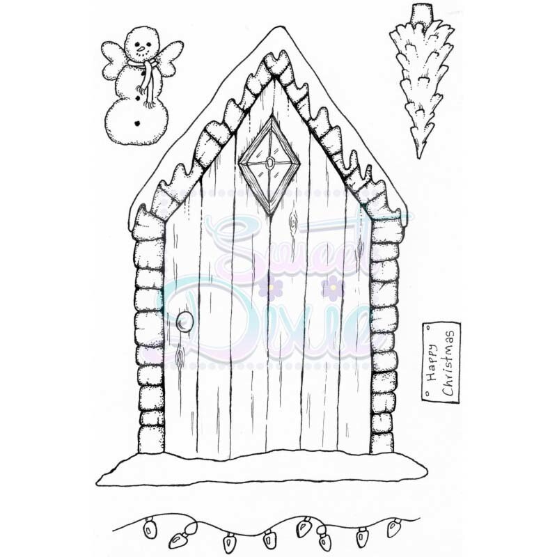 Sweet Dixie - Stamps CHRISTMAS FAIRY DOOR  **REDUCED**