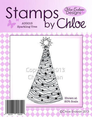 Stamps by Chloe AUG015 Sparkling Tree **Less than Half Price**