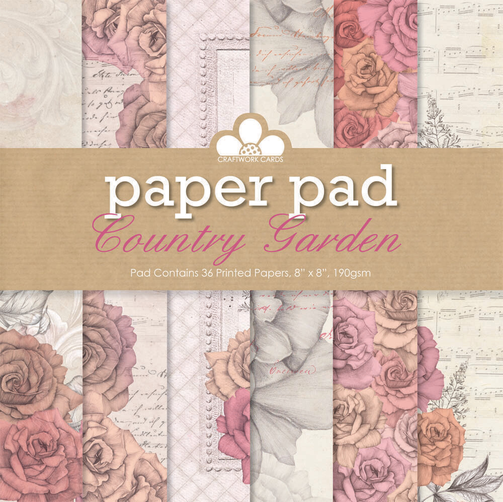 Craftworks Country Garden 8&quot; x 8&quot; Paper Pad