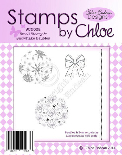 Stamps by Chloe JUN039 Small Starry and Snowflake Baubles  **Less than HALF PRICE**