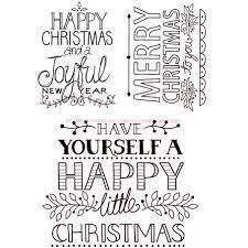 Woodware Crafts Acrylic Stamp Set - HAND DRAWN GREETINGS