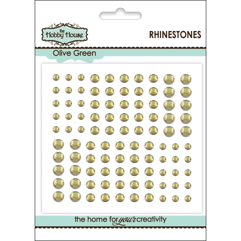 The Hobby House Rhinestones Assorted - OLIVE GREEN