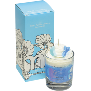 Bomb Cosmetics - Piped Glass Candle - COTTON CLOUDS