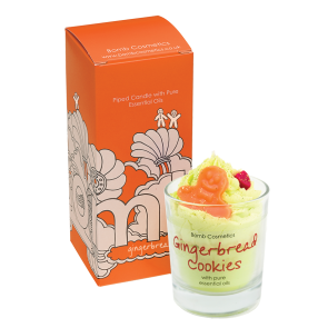 Bomb Cosmetics - Piped Glass Candle - GINGERBREAD COOKIES