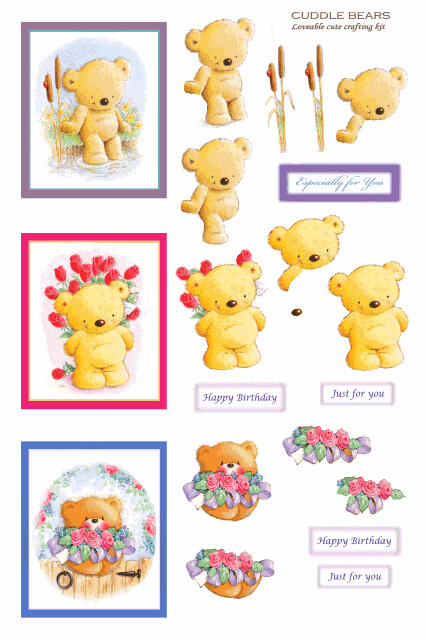 Die Cut 3D - CUDDLE BEARS
