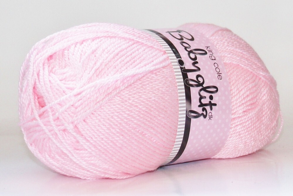 Baby Glitz Double Knit 100g by King Cole - PINK   **BIG SALE 50% Off**
