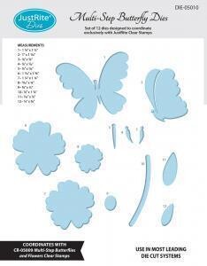 Just Rite MULTI STEP BUTTERFLY &amp; FLOWER Dies  **REDUCED**