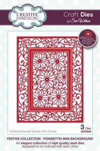 Dies by Sue Wilson - Festive - POINSETTIA MINI BACKGROUND  **50% off**