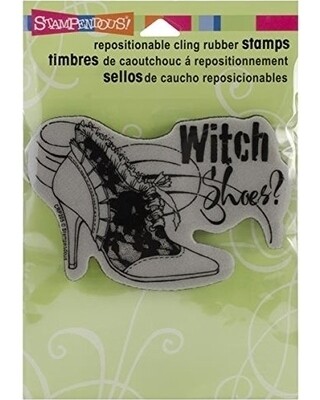 Stampendous Cling Rubber Stamp  - WITCH SHOES