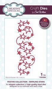 Dies by Sue Wilson - Festive - SWIRLING STARS  **HALF PRICE**