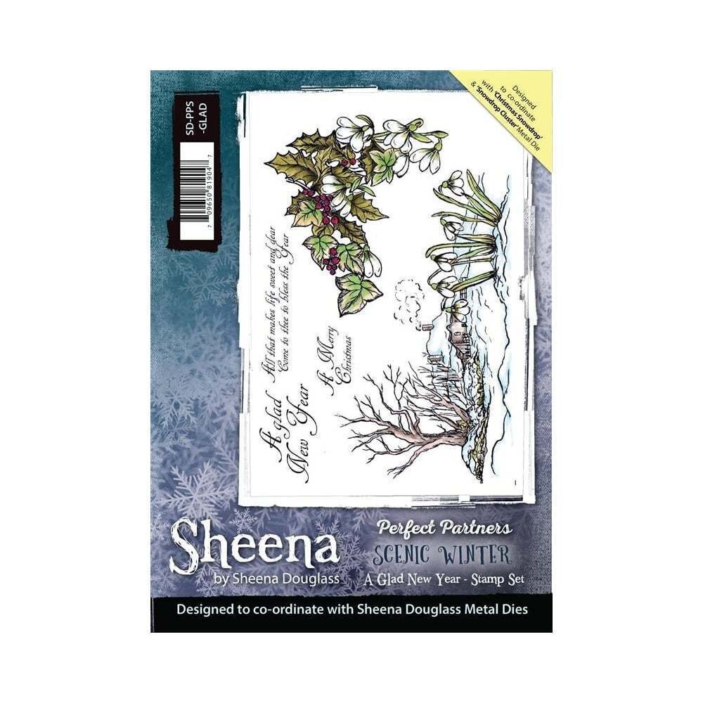 Sheena Douglass Scenic Winter Perfect Partners - A GLAD NEW YEAR stamp set **HALF PRICE**