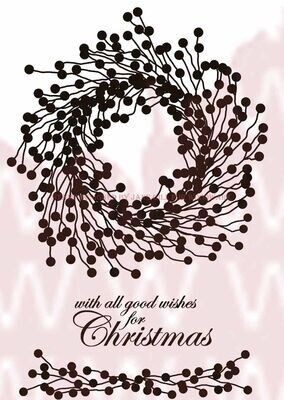 Woodware Crafts Acrylic Stamp Set - BERRY WREATH