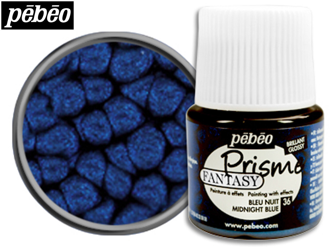 Pebeo Fantasy Prisme Paint - MIDNIGHT BLUE (36) 45ml