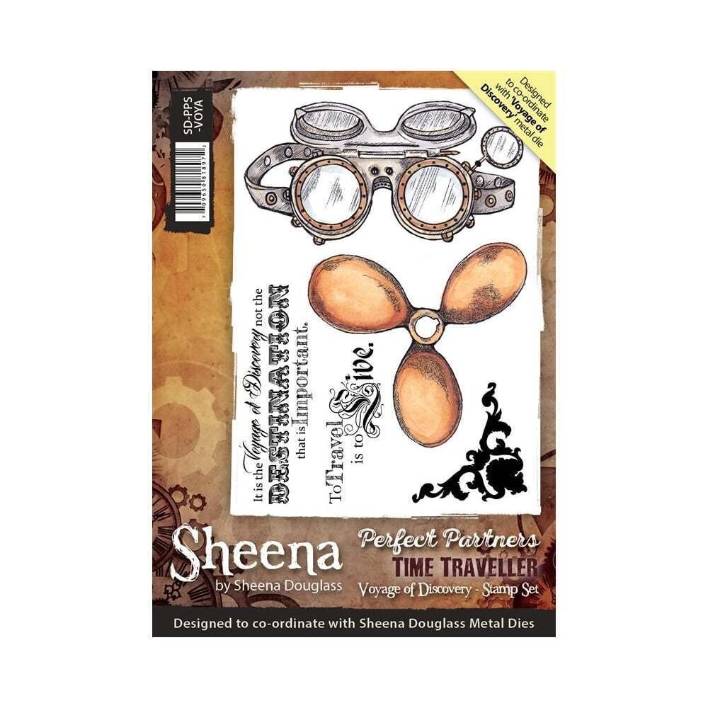 Sheena Douglass Time Traveller A6 Stamp Set - VOYAGE OF DISCOVERY