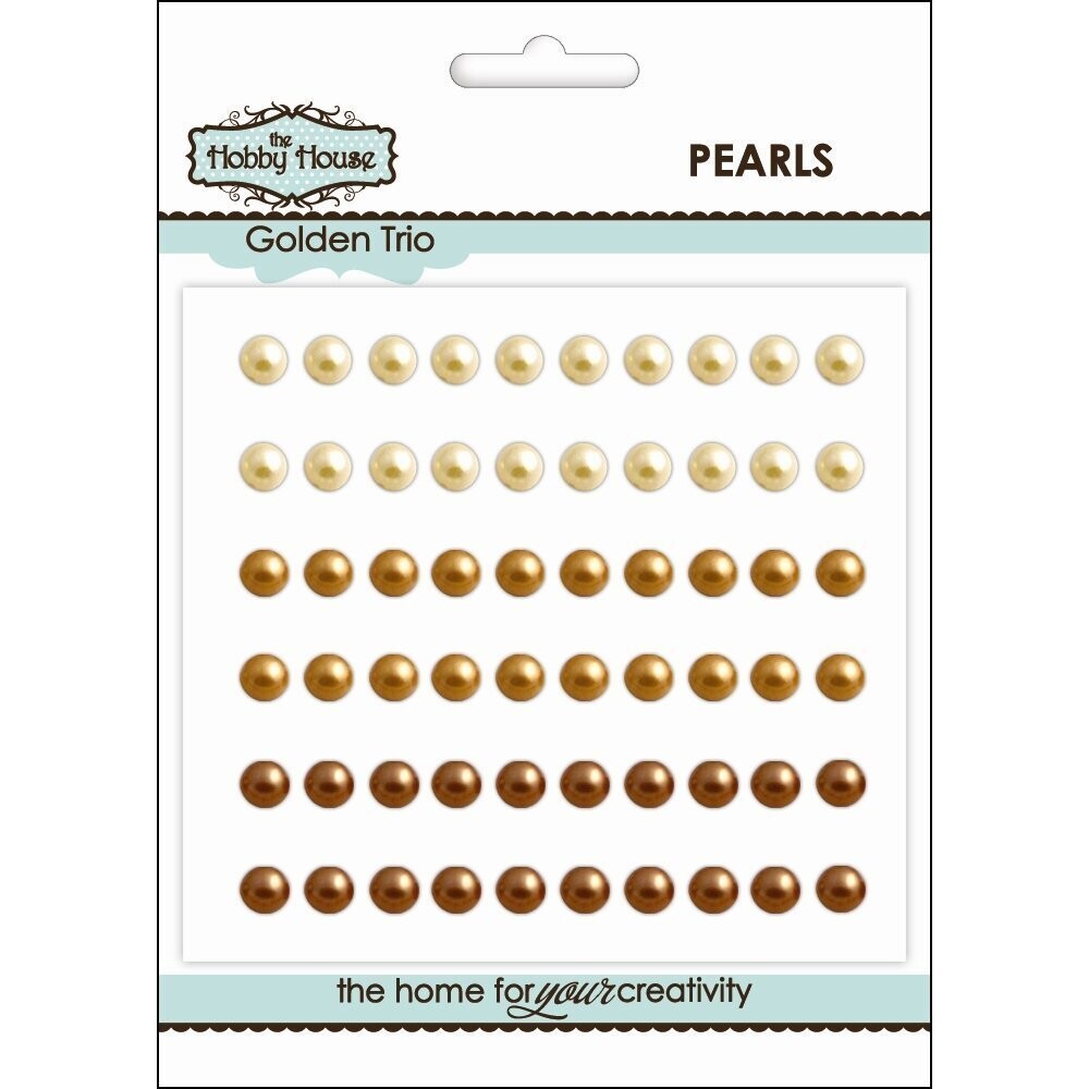 The Hobby House 5mm Pearls - GOLDEN TRIO