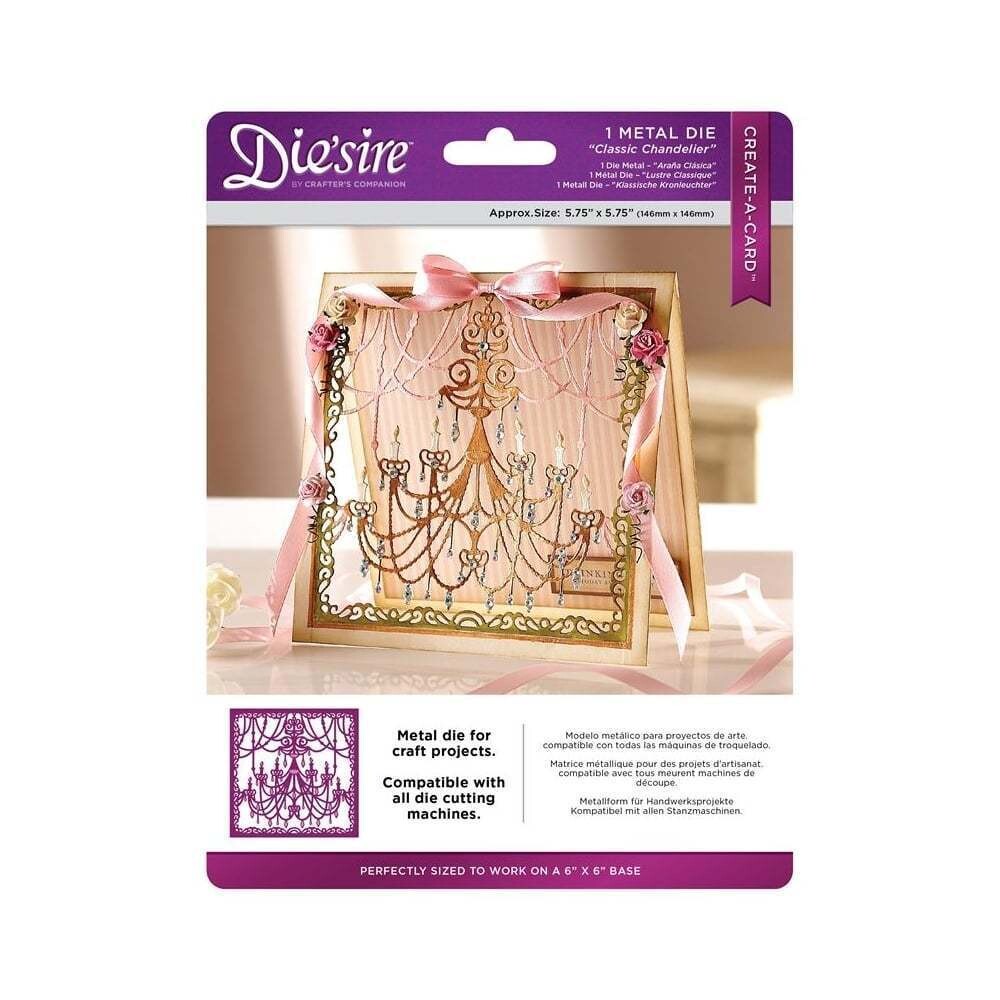 Die&#39;Sire Create A Card 6&quot;x6&quot; Die - CLASSIC CHANDELIER **60% OFF**