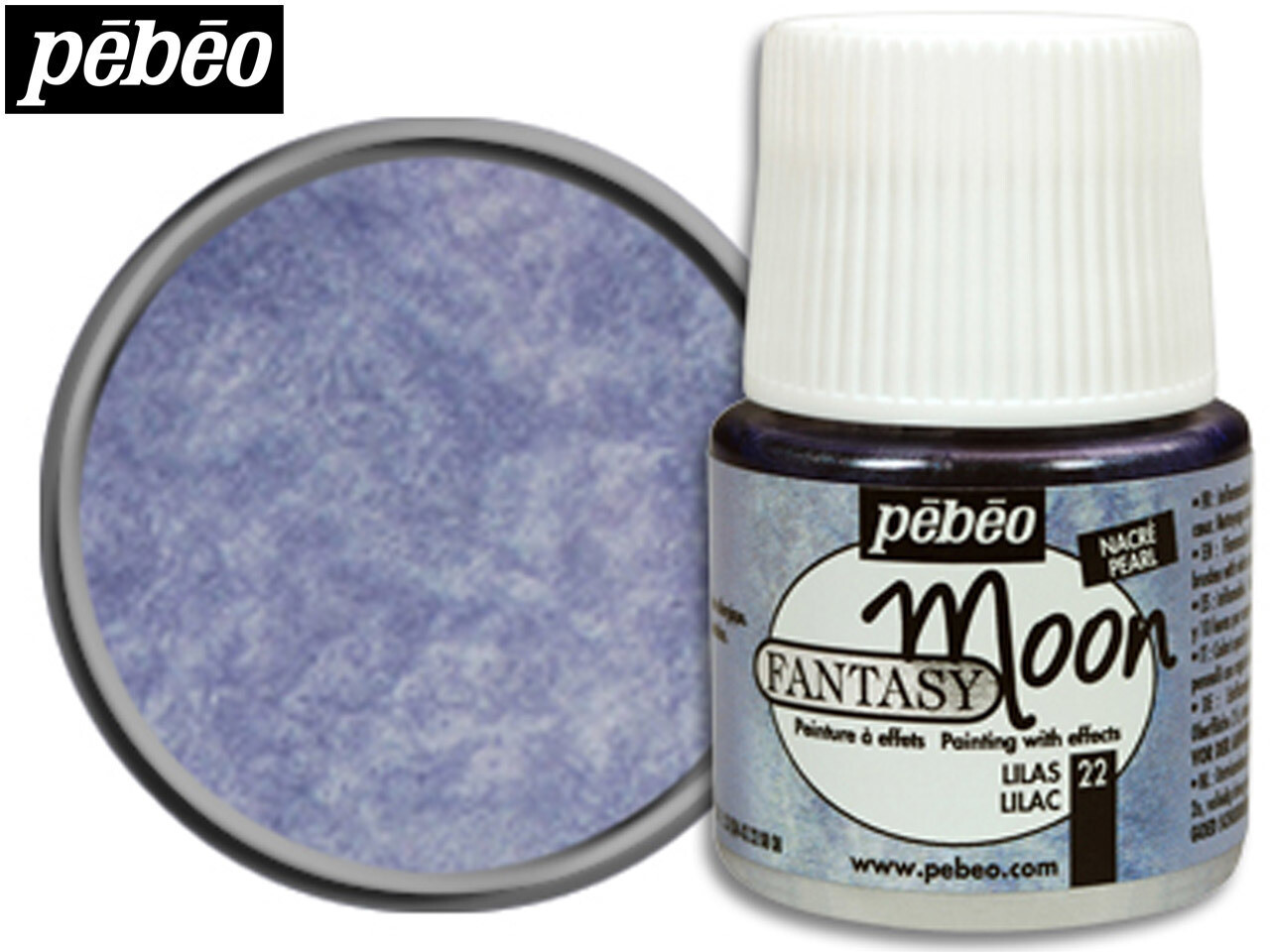 Pebeo Fantasy Moon Paint - LILAC (22) 45ml