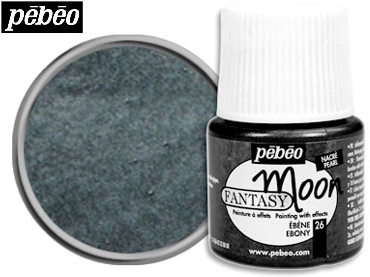 Pebeo Fantasy Moon Paint - EBONY (26) 45ml