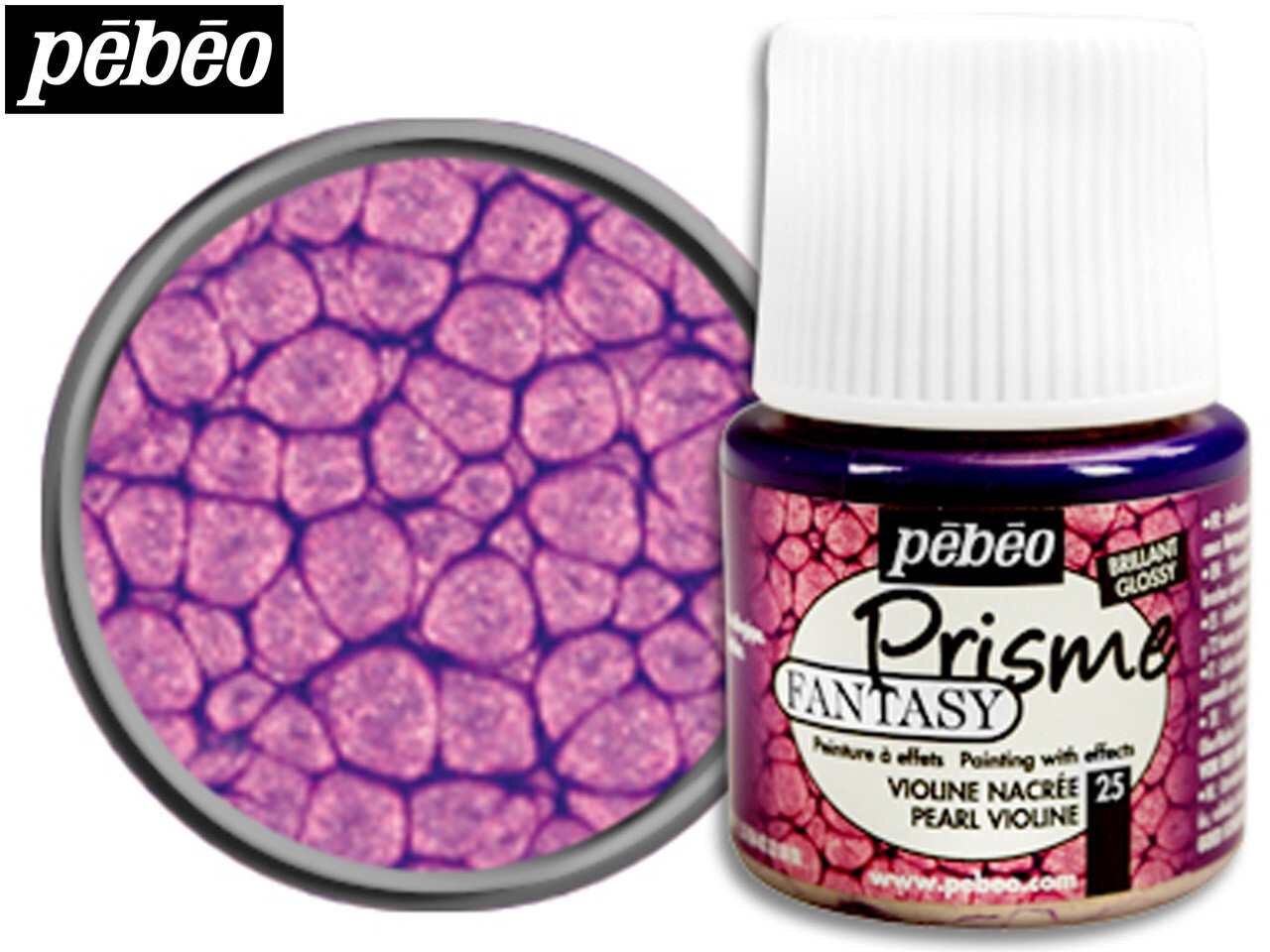 Pebeo Fantasy Prisme Paint - PEARL VIOLINE (25) 45ml