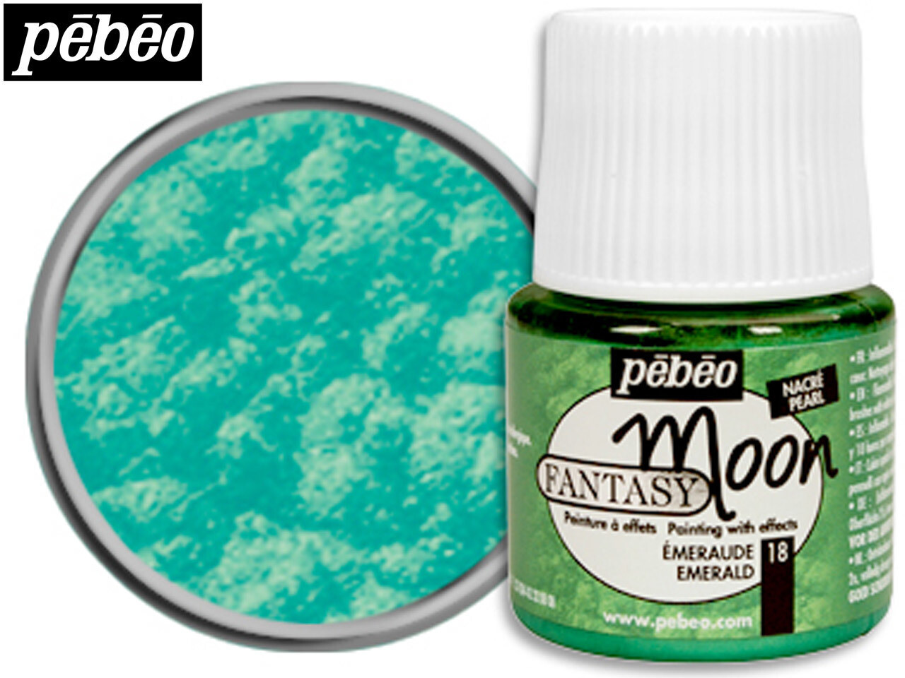 Pebeo Fantasy Moon Paint - EMERALD (18) 45ml