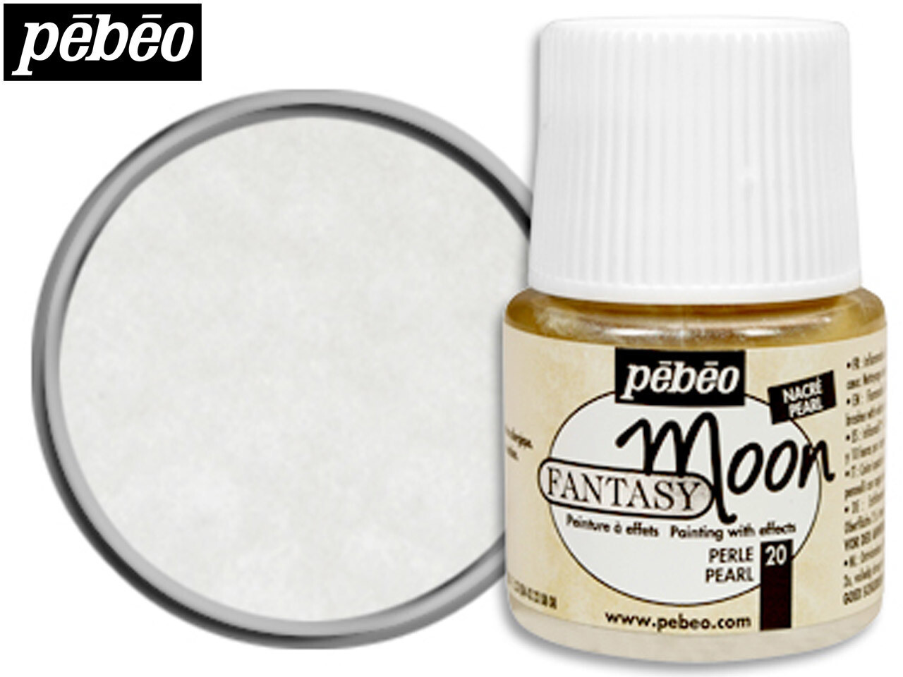 Pebeo Fantasy Moon Paint - PEARL (20) 45ml