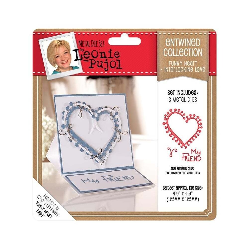 Leonie Pujol Entwined Collection - Funky Heart INTERLOCKING LOVE Die**LESS THAN HALF PRICE**