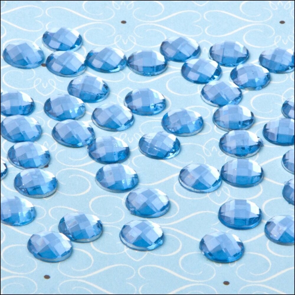 The Hobby House Rhinestones 8mm - BLUE  x40