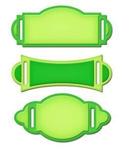 Spellbinders RIBBON TAG TRIO THREE Die Set