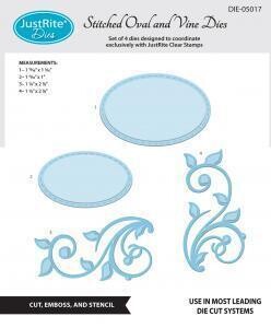 Just Rite STITCHED OVAL &amp; VINE Dies  **HALF PRICE**