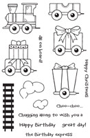 Woodware Crafts Acrylic Stamp Set - PARCEL TRAIN **HALF PRICE**