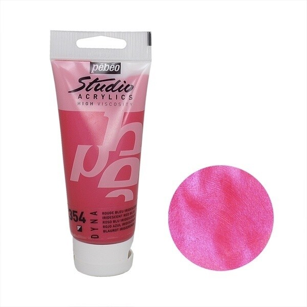 Pebeo - DYNA Iridescent Acrylic Paint - RED BLUE (354) 250ml