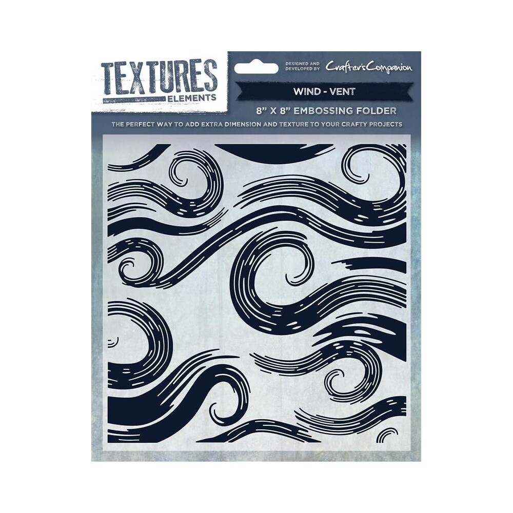 Textures ELEMENTS Embossing Folder 8&quot; x 8&quot; - WIND