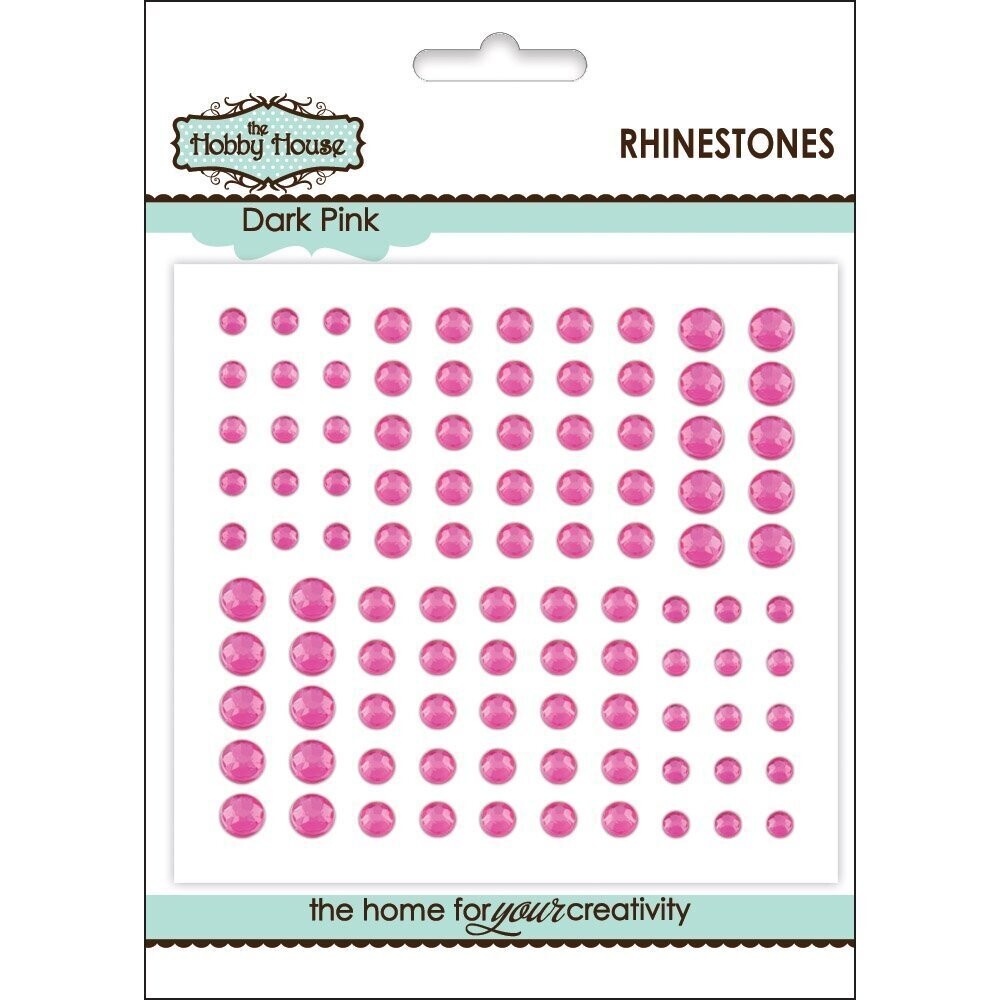 The Hobby House Rhinestones Assorted - DARK PINK