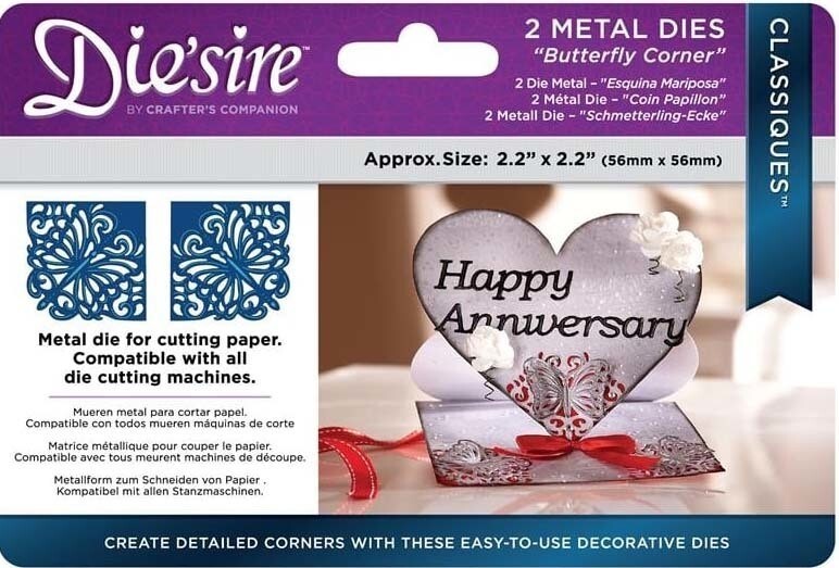 Die&#39;Sire CORNER Dies - BUTTERFLY CORNERS **MORE THAN 75% Off**