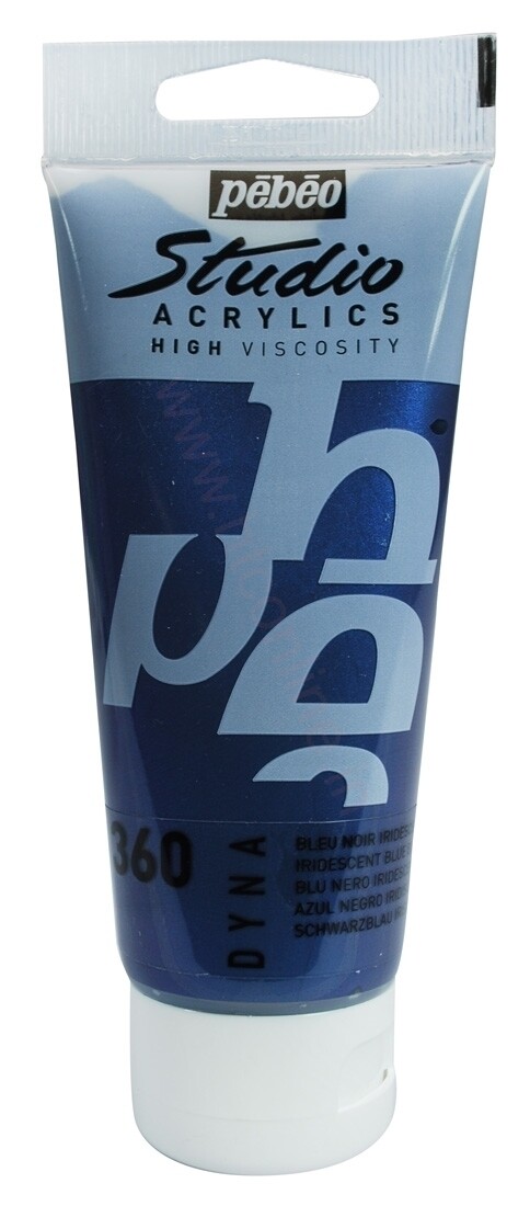 Pebeo - DYNA Iridescent Acrylic Paint - BLUE BLACK (360) 250ml