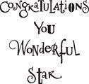 Clarity Stamps - Word Chain set #11 CONGRATULATIONS  **REDUCED**