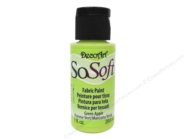 DecoArt SoSoft Fabric Paint - APPLE GREEN