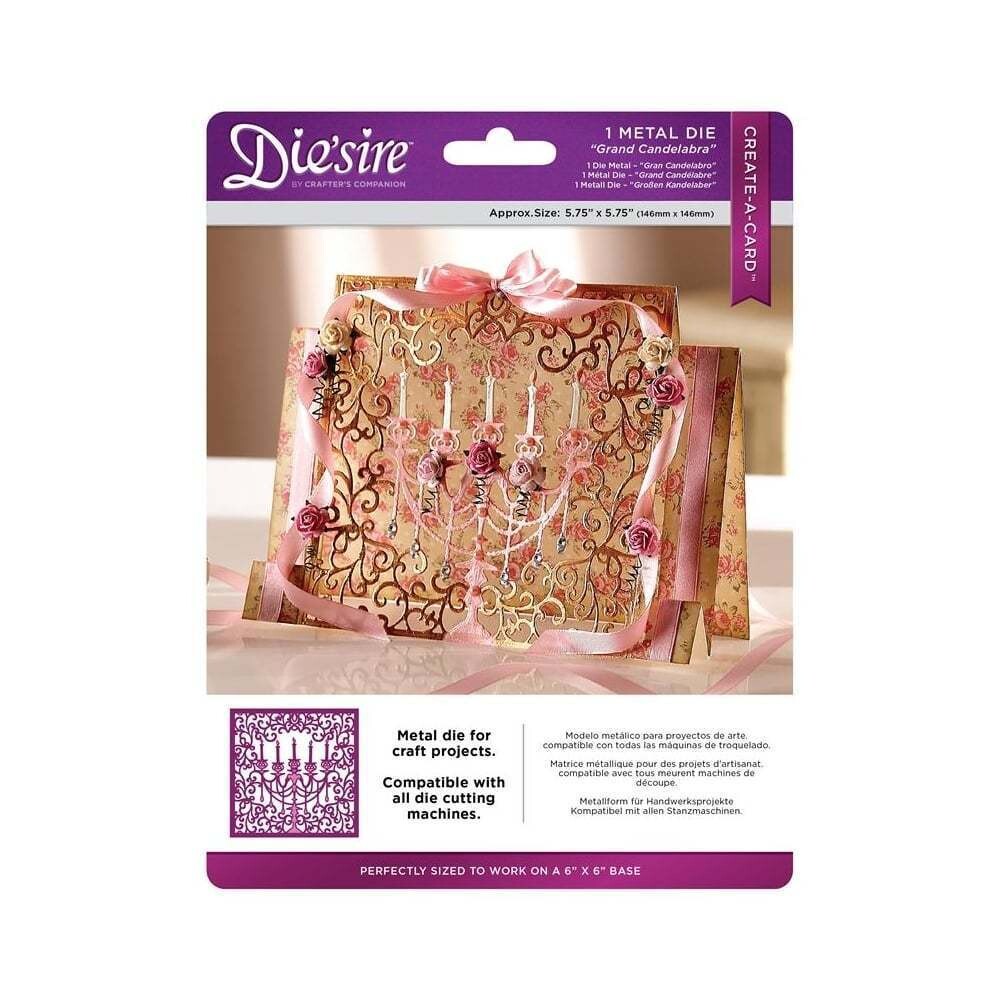 Die&#39;Sire Create A Card 6&quot;x6&quot; Die - GRAND CANDELABRA  **60% Off**
