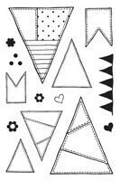 Woodware Crafts Acrylic Stamp Set - BUNTING BUILDER