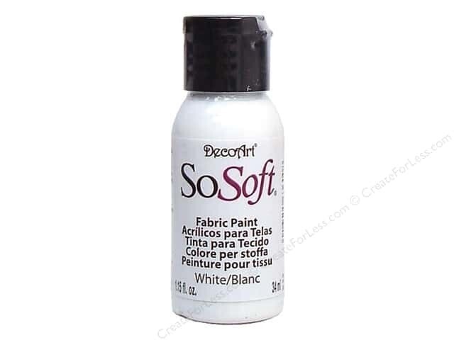 DecoArt SoSoft Fabric Paint - WHITE