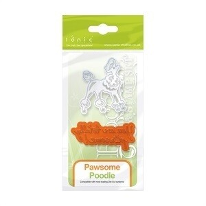 Tonic Die &amp; Stamp set - PAWSOME POODLE  **LESS THAN HALF PRICE**