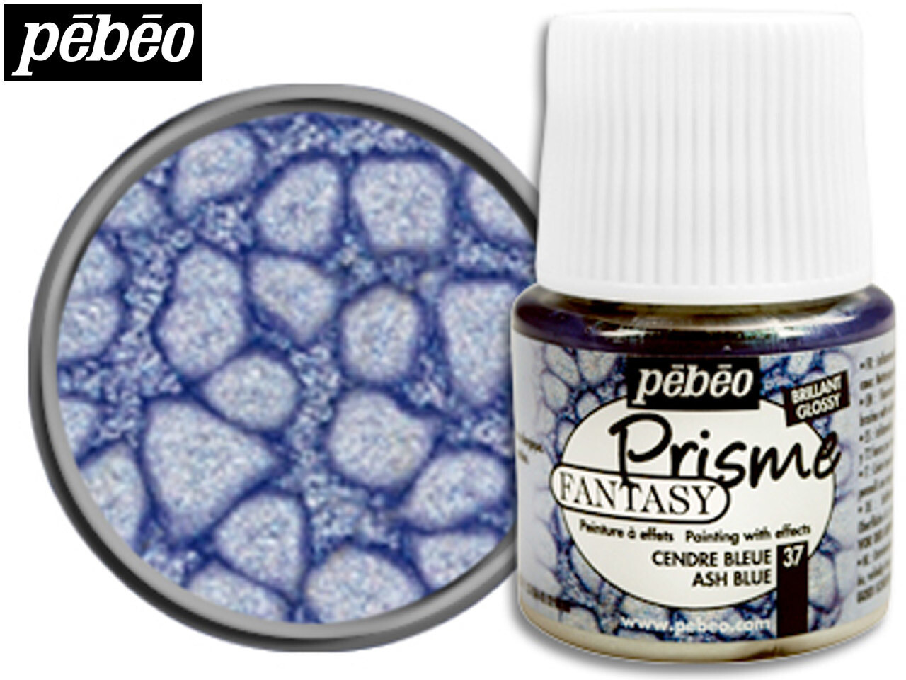 Pebeo Fantasy Prisme Paint - ASH BLUE (37) 45ml