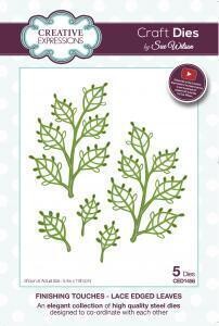 Dies by Sue Wilson - Finishing Touches - LACE EDGED LEAVES CDE1456  **REDUCED**
