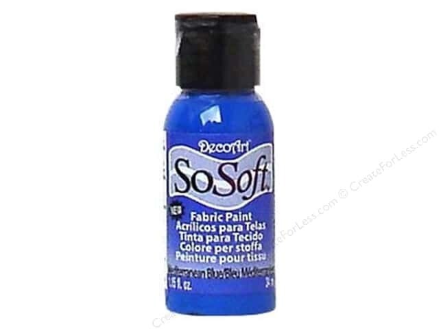DecoArt SoSoft Fabric Paint - MEDITERRANEAN BLUE